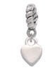 Mini Smooth Heart Rope Charm Bead Dangle