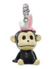 Resin Monkey with Bunny Ears Rope Charm Bead Dangle