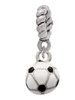 Mini Enamel Soccer ball Rope Charm Bead Dangle