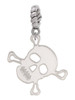 Acrylic Small Mirror Skull Rope Charm Bead Dangle