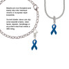 Blue Ribbon Rope Charm Bead Dangle