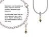 Mini Gold Tone Fleur de Lis Rope Charm Bead Dangle