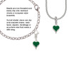 Small Long Green Heart Rope Charm Bead Dangle