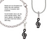 Black Clef Rope Charm Bead Dangle