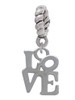 Mini Love in Square Rope Charm Bead Dangle