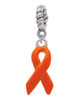 Orange Ribbon Rope Charm Bead Dangle