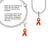 Orange Ribbon Rope Charm Bead Dangle