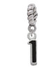 Black Number - 1 Rope Charm Bead Dangle