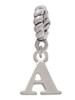 Small Initial - A - Charm Bead Dangle