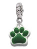 Small Green Paw Rope Charm Bead Dangle