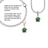 Small Green Paw Rope Charm Bead Dangle