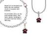 Small Maroon Paw Rope Charm Bead Dangle