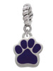 Small Purple Paw Rope Charm Bead Dangle