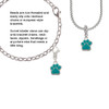 Small Teal Paw Rope Charm Bead Dangle