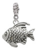 Antiqued Fish Rope Charm Bead Dangle