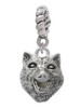 Wolf Head Rope Charm Bead Dangle