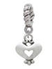 Mini Heart with Cutout Rope Charm Bead Dangle