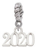 Horizontal Year 2020 Rope Charm Bead Dangle
