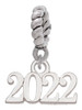 Horizontal Year 2022 Rope Charm Bead Dangle