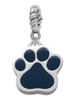 Large Navy Blue Paw Rope Charm Bead Dangle