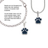 Large Navy Blue Paw Rope Charm Bead Dangle