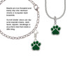 Large Green Paw Rope Charm Bead Dangle