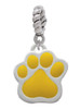 Large Yellow Paw Rope Charm Bead Dangle
