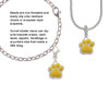 Large Yellow Paw Rope Charm Bead Dangle