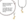 Gold Tone Mini Giraffe Rope Charm Bead Dangle