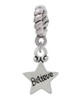 Mini ''Believe'' Star Rope Charm Bead Dangle