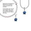 Small Royal Blue Paw Rope Charm Bead Dangle