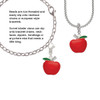 Large Red Apple Rope Charm Bead Dangle