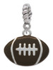 Large Enamel Football Rope Charm Bead Dangle