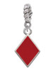 Card Suit - Diamond Rope Charm Bead Dangle
