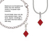 Card Suit - Diamond Rope Charm Bead Dangle