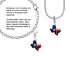 Red and Blue Texas Rope Charm Bead Dangle