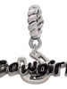 Black Cowgirl Rope Charm Bead Dangle