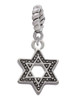 Star of David with Beaded Border Rope Charm Bead Dangle