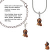 Resin Tan Lion Rope Charm Bead Dangle