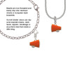 Small Orange Megaphone Rope Charm Bead Dangle