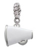 Small White Megaphone Rope Charm Bead Dangle