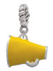 Small Yellow Megaphone Rope Charm Bead Dangle