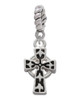 Antiqued Celtic Cross Rope Charm Bead Dangle