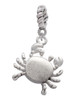 Antiqued Crab Rope Charm Bead Dangle
