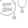 Pebble with Heart Cutout Rope Charm Bead Dangle