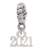 Mini Year 2021 Rope Charm Bead Dangle