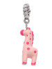 Resin Pink Geronimo the Giraffe Rope Charm Bead Dangle