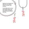 Resin Pink Geronimo the Giraffe Rope Charm Bead Dangle
