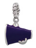 Small Purple Megaphone Rope Charm Bead Dangle