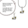 Beehive with 2 Bumble Bees Rope Charm Bead Dangle